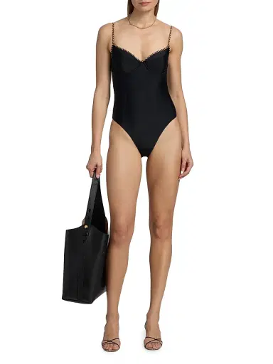 Ramy Brook Women's Jayda Braided Underwire One-Piece Swimsuit - Black - Size Large | Thumbnail 2 Ramy Brook Women's Jayda Braided Underwire One-Piece Swimsuit - Black - Size Large | Thumbnail 2