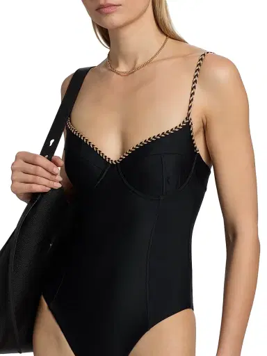 Ramy Brook Women's Jayda Braided Underwire One-Piece Swimsuit - Black - Size Large | Thumbnail 6 Ramy Brook Women's Jayda Braided Underwire One-Piece Swimsuit - Black - Size Large | Thumbnail 6
