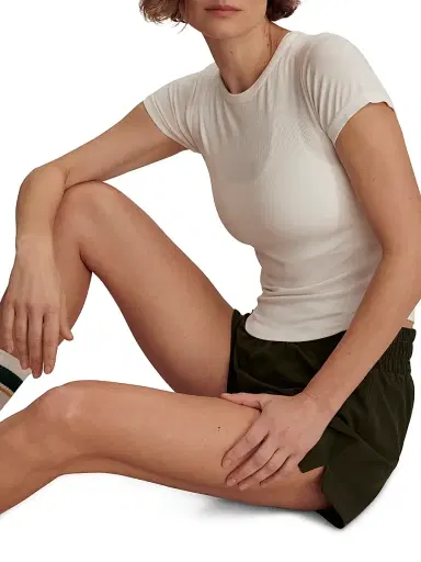 Varley Women's Casper Seamless Crewneck T-Shirt - White | Thumbnail 7 Varley Women's Casper Seamless Crewneck T-Shirt - White | Thumbnail 7