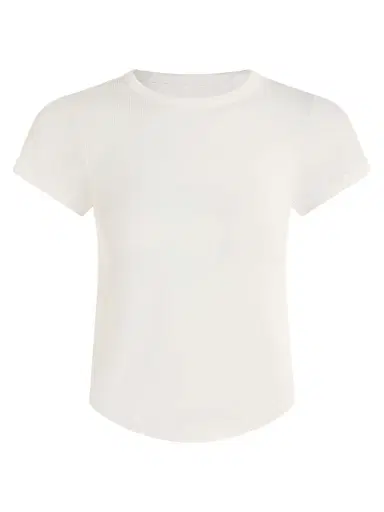 Varley Women's Casper Seamless Crewneck T-Shirt - White | Thumbnail 1 Varley Women's Casper Seamless Crewneck T-Shirt - White | Thumbnail 1