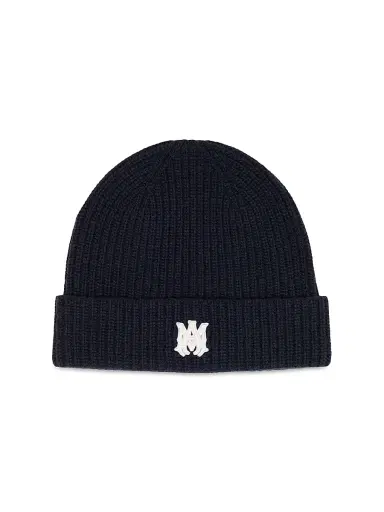 Amiri Men's Logo Virgin Wool Beanie - Midnight Blue | Thumbnail 1 Amiri Men's Logo Virgin Wool Beanie - Midnight Blue | Thumbnail 1