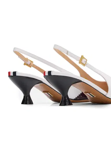 Thom Browne Women's Point-Toe Slingback Kitten Heels | Thumbnail 3 Thom Browne Women's Point-Toe Slingback Kitten Heels | Thumbnail 3