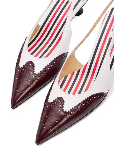 Thom Browne Women's Point-Toe Slingback Kitten Heels | Thumbnail 6 Thom Browne Women's Point-Toe Slingback Kitten Heels | Thumbnail 6