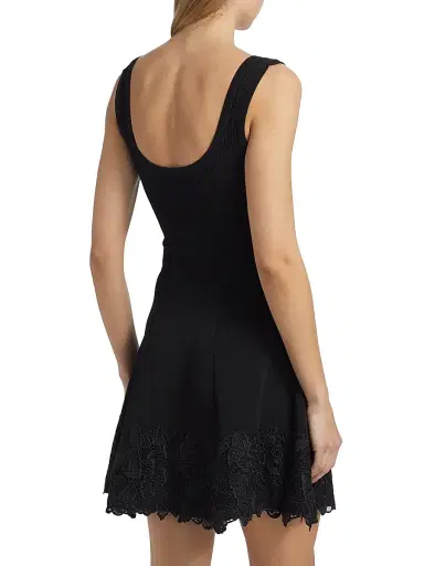 Generation Love Women's Orpheus Lace Combo Rib Mini-Dress - Black | Thumbnail 5 Generation Love Women's Orpheus Lace Combo Rib Mini-Dress - Black | Thumbnail 5
