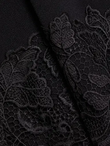 Generation Love Women's Orpheus Lace Combo Rib Mini-Dress - Black | Thumbnail 7 Generation Love Women's Orpheus Lace Combo Rib Mini-Dress - Black | Thumbnail 7