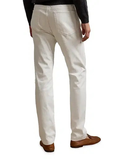 Ralph Lauren Purple Label Men's Slim-Fit Stretch Twill Pants - Optic White | Thumbnail 5 Ralph Lauren Purple Label Men's Slim-Fit Stretch Twill Pants - Optic White | Thumbnail 5