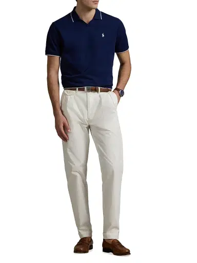 Polo Ralph Lauren Men's Jacquard Mesh Cotton Polo Shirt - Newport Navy - Size XXL | Thumbnail 2 Polo Ralph Lauren Men's Jacquard Mesh Cotton Polo Shirt - Newport Navy - Size XXL | Thumbnail 2