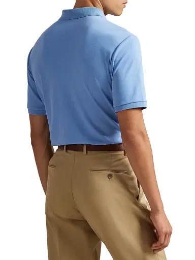 Polo Ralph Lauren Men's Pony Pima Cotton Polo Shirt - Sky Blue - Size XXL | Thumbnail 4 Polo Ralph Lauren Men's Pony Pima Cotton Polo Shirt - Sky Blue - Size XXL | Thumbnail 4