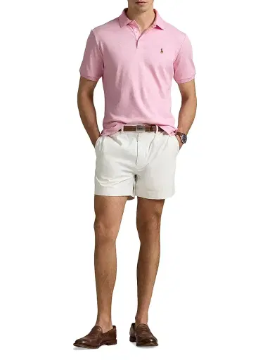 Polo Ralph Lauren Men's Cotton Slim-Fit Polo Shirt - Carmel Pink Heather - Size XXL | Thumbnail 2 Polo Ralph Lauren Men's Cotton Slim-Fit Polo Shirt - Carmel Pink Heather - Size XXL | Thumbnail 2