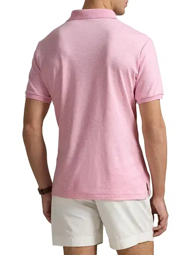 Polo Ralph Lauren Men's Cotton Slim-Fit Polo Shirt - Carmel Pink Heather - Size XXL | Thumbnail 4 Polo Ralph Lauren Men's Cotton Slim-Fit Polo Shirt - Carmel Pink Heather - Size XXL | Thumbnail 4