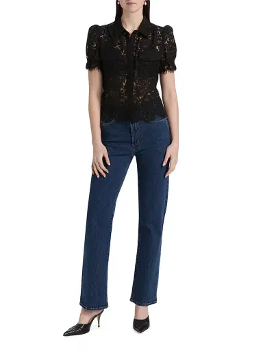 Generation Love Women's Mina Lace Button-Front Top - Black | Thumbnail 2 Generation Love Women's Mina Lace Button-Front Top - Black | Thumbnail 2