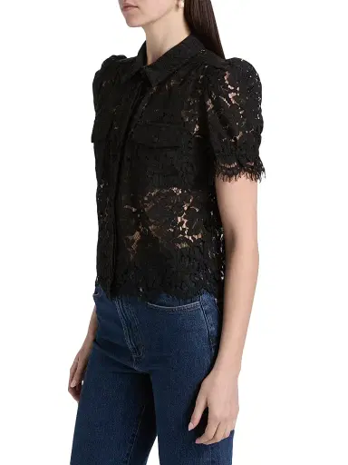 Generation Love Women's Mina Lace Button-Front Top - Black | Thumbnail 4 Generation Love Women's Mina Lace Button-Front Top - Black | Thumbnail 4