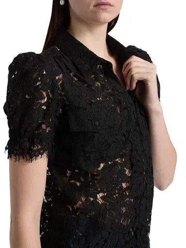 Generation Love Women's Mina Lace Button-Front Top - Black | Thumbnail 6 Generation Love Women's Mina Lace Button-Front Top - Black | Thumbnail 6