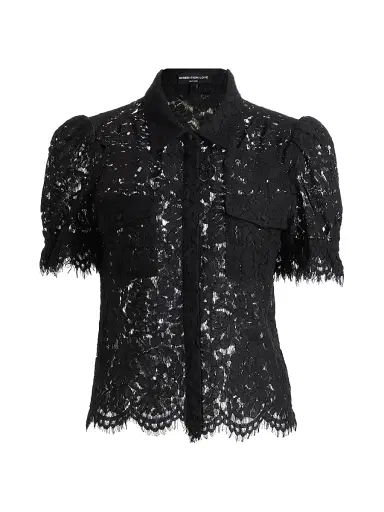 Generation Love Women's Mina Lace Button-Front Top - Black | Thumbnail 1 Generation Love Women's Mina Lace Button-Front Top - Black | Thumbnail 1