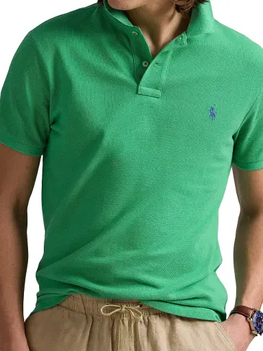 Polo Ralph Lauren Men's Custom-Slim-Fit Mesh Polo Shirt - Raft Green - Size XXL | Thumbnail 5 Polo Ralph Lauren Men's Custom-Slim-Fit Mesh Polo Shirt - Raft Green - Size XXL | Thumbnail 5