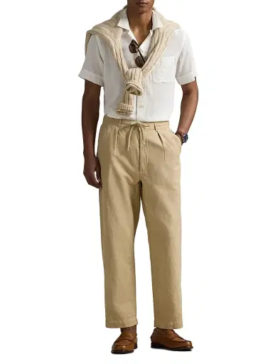 Polo Ralph Lauren Men's Relaxed-Fit Linen-Cotton Pants - Coastal Beige | Thumbnail 2 Polo Ralph Lauren Men's Relaxed-Fit Linen-Cotton Pants - Coastal Beige | Thumbnail 2
