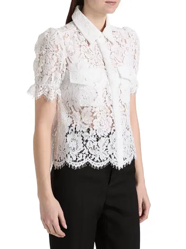 Generation Love Women's Mina Lace Button-Front Top - White - Size XL | Thumbnail 4 Generation Love Women's Mina Lace Button-Front Top - White - Size XL | Thumbnail 4