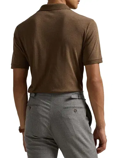 Polo Ralph Lauren Men's Classic-Fit Soft Cotton Polo Shirt - Cedar Heather | Thumbnail 4 Polo Ralph Lauren Men's Classic-Fit Soft Cotton Polo Shirt - Cedar Heather | Thumbnail 4