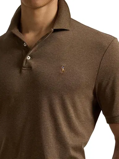 Polo Ralph Lauren Men's Classic-Fit Soft Cotton Polo Shirt - Cedar Heather | Thumbnail 5 Polo Ralph Lauren Men's Classic-Fit Soft Cotton Polo Shirt - Cedar Heather | Thumbnail 5
