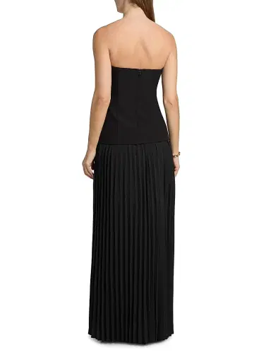 Generation Love Women's Cody Crepe Strapless Pleated Maxi Dress - Black | Thumbnail 5 Generation Love Women's Cody Crepe Strapless Pleated Maxi Dress - Black | Thumbnail 5