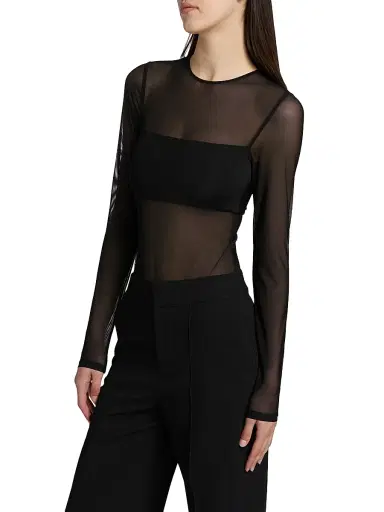 Alice + Olivia Women's Bandeau Sheer Bodysuit | Thumbnail 4 Alice + Olivia Women's Bandeau Sheer Bodysuit | Thumbnail 4