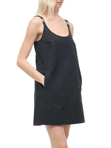 Staud Women's Glade Cotton-Blend Minidress - Black | Thumbnail 4 Staud Women's Glade Cotton-Blend Minidress - Black | Thumbnail 4
