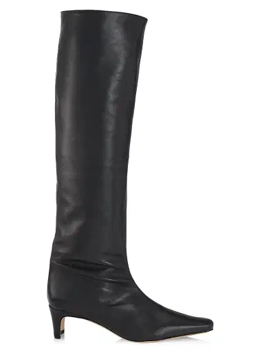 Staud Women's Wally Leather Knee-High Boots - Black - Size 11 | Thumbnail 1 Staud Women's Wally Leather Knee-High Boots - Black - Size 11 | Thumbnail 1