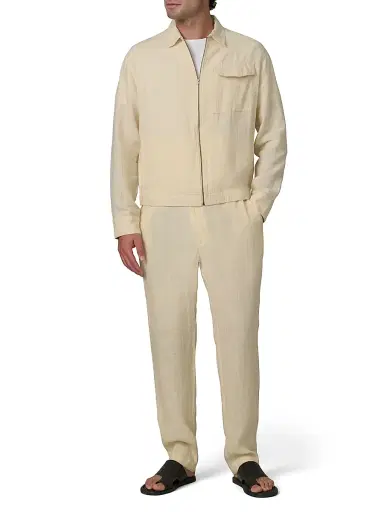 Joe's Jeans Men's Linen Full-Zip Jacket - Summer Sand | Thumbnail 2 Joe's Jeans Men's Linen Full-Zip Jacket - Summer Sand | Thumbnail 2