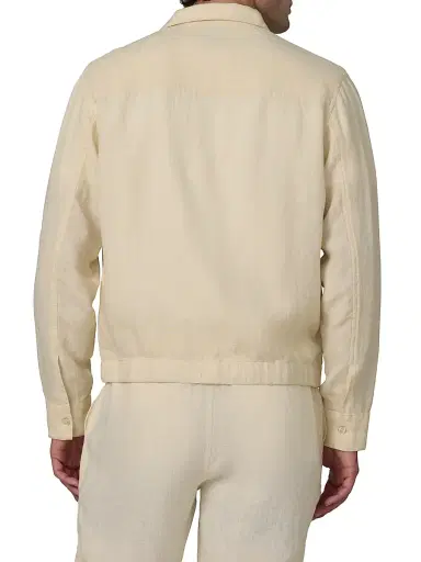 Joe's Jeans Men's Linen Full-Zip Jacket - Summer Sand | Thumbnail 5 Joe's Jeans Men's Linen Full-Zip Jacket - Summer Sand | Thumbnail 5