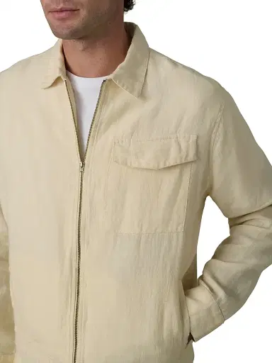 Joe's Jeans Men's Linen Full-Zip Jacket - Summer Sand | Thumbnail 6 Joe's Jeans Men's Linen Full-Zip Jacket - Summer Sand | Thumbnail 6