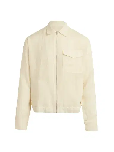 Joe's Jeans Men's Linen Full-Zip Jacket - Summer Sand | Thumbnail 1 Joe's Jeans Men's Linen Full-Zip Jacket - Summer Sand | Thumbnail 1