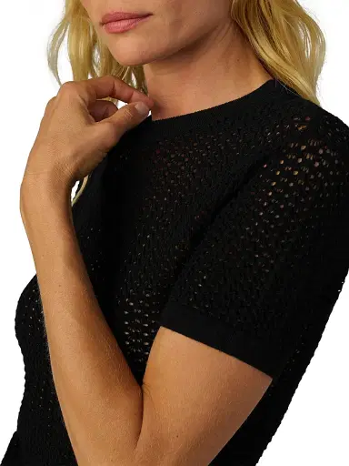 Joe's Jeans Women's The Crochet Baby T-Shirt - Black | Thumbnail 6 Joe's Jeans Women's The Crochet Baby T-Shirt - Black | Thumbnail 6