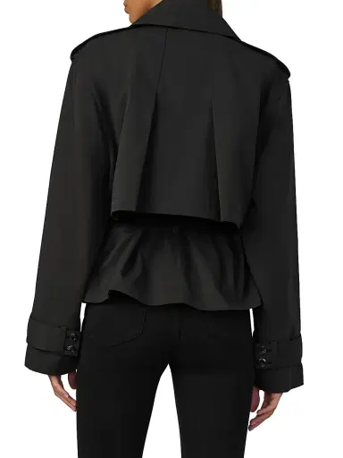 Joe's Jeans Women's The Liz Cropped Trench Coat - Black | Thumbnail 5 Joe's Jeans Women's The Liz Cropped Trench Coat - Black | Thumbnail 5