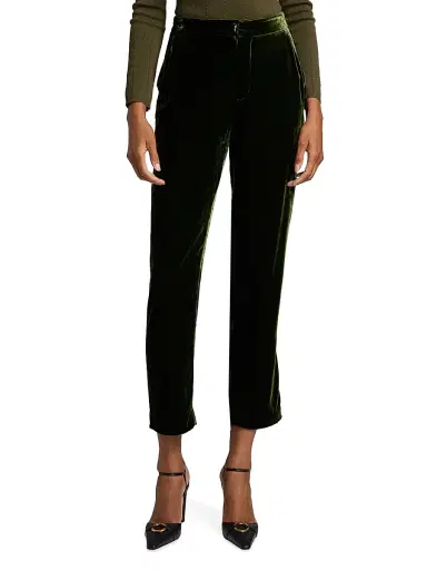 L'Agence Women's Rebel Tapered Velvet Trousers | Thumbnail 3 L'Agence Women's Rebel Tapered Velvet Trousers | Thumbnail 3