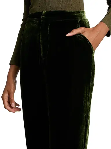 L'Agence Women's Rebel Tapered Velvet Trousers | Thumbnail 6 L'Agence Women's Rebel Tapered Velvet Trousers | Thumbnail 6