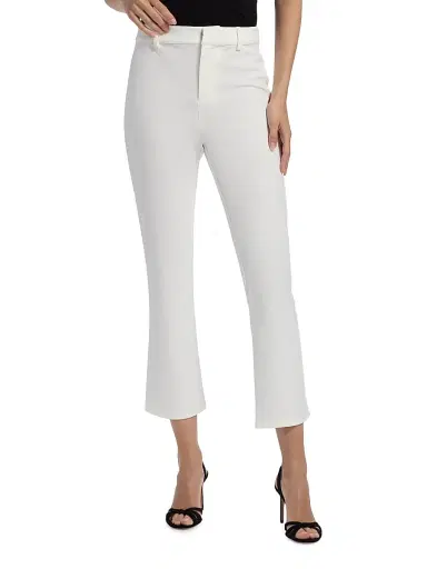 L'AGENCE Women's Ketra Baby Bootcut Crop Trousers - White | Thumbnail 3 L'AGENCE Women's Ketra Baby Bootcut Crop Trousers - White | Thumbnail 3