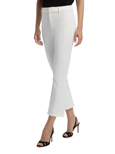 L'AGENCE Women's Ketra Baby Bootcut Crop Trousers - White | Thumbnail 4 L'AGENCE Women's Ketra Baby Bootcut Crop Trousers - White | Thumbnail 4