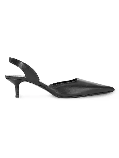 Staud Women's Sebastian 40MM Leather Slingback Pumps - Black - Size 9 | Thumbnail 1 Staud Women's Sebastian 40MM Leather Slingback Pumps - Black - Size 9 | Thumbnail 1