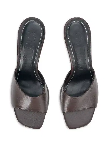 Staud Women's Bea 65MM Leather Mules - Espresso - Size 11 | Thumbnail 4 Staud Women's Bea 65MM Leather Mules - Espresso - Size 11 | Thumbnail 4