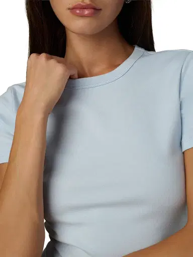 Joe's Jeans Women's The Baby Cotton-Blend T-Shirt - Powder Blue | Thumbnail 6 Joe's Jeans Women's The Baby Cotton-Blend T-Shirt - Powder Blue | Thumbnail 6