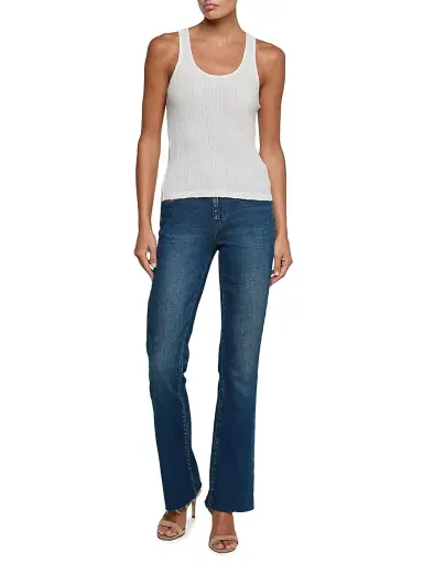 L'AGENCE Women's Adira Cotton Scoopneck Tank - Antique White | Thumbnail 2 L'AGENCE Women's Adira Cotton Scoopneck Tank - Antique White | Thumbnail 2