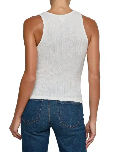 L'AGENCE Women's Adira Cotton Scoopneck Tank - Antique White | Thumbnail 5 L'AGENCE Women's Adira Cotton Scoopneck Tank - Antique White | Thumbnail 5