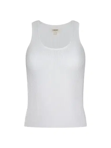 L'AGENCE Women's Adira Cotton Scoopneck Tank - Antique White | Thumbnail 1 L'AGENCE Women's Adira Cotton Scoopneck Tank - Antique White | Thumbnail 1