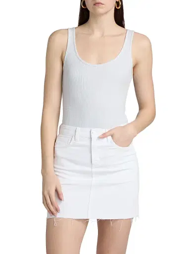 L'Agence Women's Nica Scoopneck Rib-Knit Bodysuit - Pale Mist Blue - Size XL | Thumbnail 3 L'Agence Women's Nica Scoopneck Rib-Knit Bodysuit - Pale Mist Blue - Size XL | Thumbnail 3