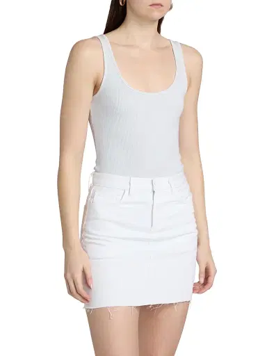 L'Agence Women's Nica Scoopneck Rib-Knit Bodysuit - Pale Mist Blue - Size XL | Thumbnail 4 L'Agence Women's Nica Scoopneck Rib-Knit Bodysuit - Pale Mist Blue - Size XL | Thumbnail 4