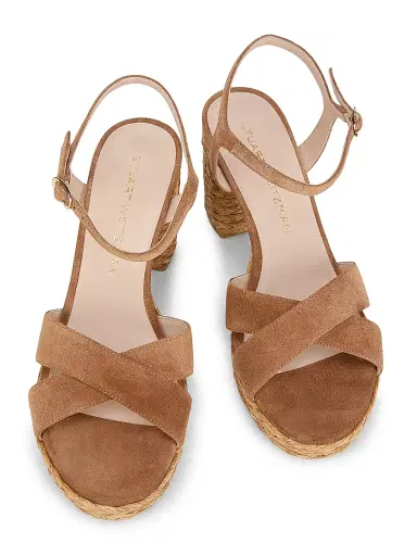 Stuart Weitzman Women's Dayna 80MM Platform Espadrille Sandals - Doe Natural | Thumbnail 4 Stuart Weitzman Women's Dayna 80MM Platform Espadrille Sandals - Doe Natural | Thumbnail 4