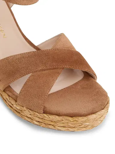 Stuart Weitzman Women's Dayna 80MM Platform Espadrille Sandals - Doe Natural | Thumbnail 5 Stuart Weitzman Women's Dayna 80MM Platform Espadrille Sandals - Doe Natural | Thumbnail 5