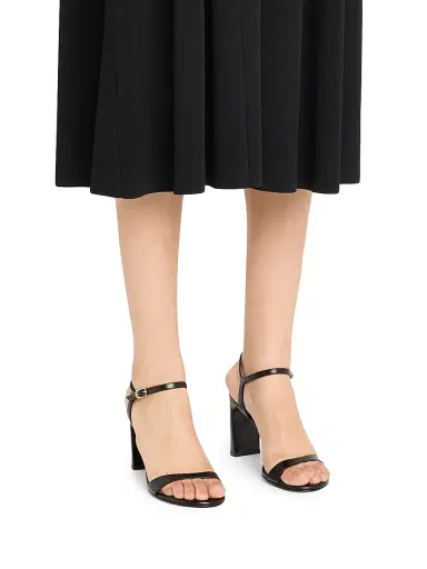 Stuart Weitzman Women's Babette 85MM Leather Sandals - Black | Thumbnail 3 Stuart Weitzman Women's Babette 85MM Leather Sandals - Black | Thumbnail 3