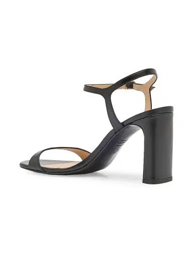 Stuart Weitzman Women's Babette 85MM Leather Sandals - Black | Thumbnail 4 Stuart Weitzman Women's Babette 85MM Leather Sandals - Black | Thumbnail 4