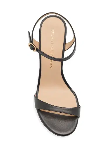 Stuart Weitzman Women's Babette 85MM Leather Sandals - Black | Thumbnail 5 Stuart Weitzman Women's Babette 85MM Leather Sandals - Black | Thumbnail 5